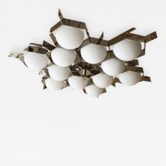 Fedele Papagni Nickel Flush Mount Fixture by Fedele Papagni for Gaspare Asaro Italy 2014 - 190923