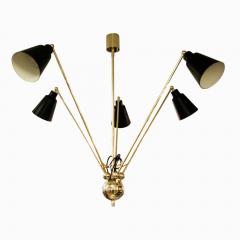 Fedele Papagni STAR FIVE CEILING LIGHT BLACK AND BRASS - 2133631