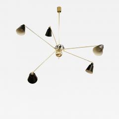 Fedele Papagni STAR FIVE CEILING LIGHT BLACK AND BRASS - 2134306