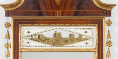 Federal American Inlaid Mahogany Parcel Gilt Mirror - 2298716