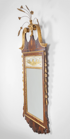 Federal American Inlaid Mahogany Parcel Gilt Mirror - 2298719