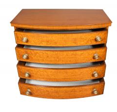 Federal Birdseye Maple Bow Front Chest Of Drawers - 4246537