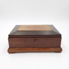 Federal Box in Fruitwood and Maple on Later Stand circa 1840 - 2702862
