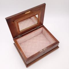 Federal Box in Fruitwood and Maple on Later Stand circa 1840 - 2702869