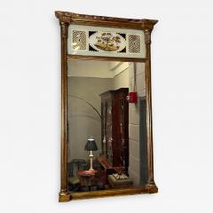 Federal Gilt Wood Eglomise Painted Mirror - 2608047