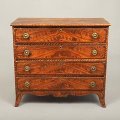 Federal Grain Paint Decorated Chest of Drawers - 3943779