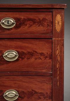 Federal Inlaid Serpentine Chest of Drawers - 358038