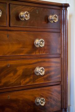 Federal Mahogany Cookie Corner Chest With Brass Animal Feet