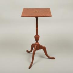 Federal Red Painted Candle Stand - 4212637