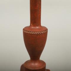 Federal Red Painted Candle Stand - 4212638