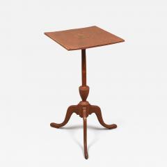 Federal Red Painted Candle Stand - 4214234