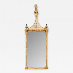 Federal Style Gilt Framed Mirror with Pineapple Finial Early 20th C  - 3600975