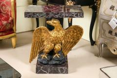 Federal Style Giltwood Carved Eagle Marble Top Pedestal Table Exquisite Detail - 2951003