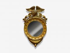 Federal Style Giltwood Convex Mirror Regency Wall Mirrors USA 19th C  - 4183771