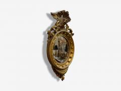 Federal Style Giltwood Convex Mirror Regency Wall Mirrors USA 19th C  - 4183774