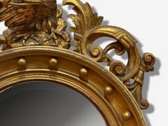 Federal Style Giltwood Convex Mirror Regency Wall Mirrors USA 19th C  - 4183777