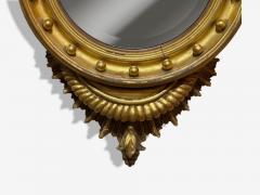 Federal Style Giltwood Convex Mirror Regency Wall Mirrors USA 19th C  - 4183780