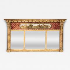 Federal Style Giltwood Overmantel Mirror - 4728407