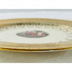 Federal Style Sabin Crest O Gold Warranted 22K Gold Dinner Plate Set of 6 - 3648973