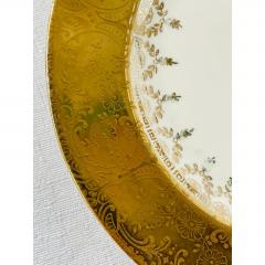 Federal Style Sabin Crest O Gold Warranted 22K Gold Dinner Plate Set of 6 - 3648975