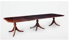 Federal Style Triple Pedestal Dining Table 19th Century - 3683523