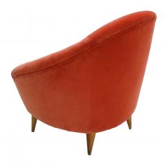 Federico Munari Federico Munari Mid Century Modern Velvet Pair of Italian Armchairs - 1087722