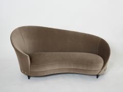 Federico Munari Federico Munari velvet rounded meridienne sofa 1960s - 2988989