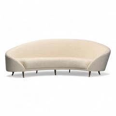Federico Munari Italian Modern White Boucle Bronze Italy 1950s - 4244628