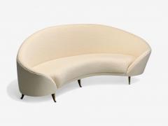 Federico Munari Italian Modern White Boucle Bronze Italy 1950s - 4244629
