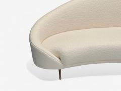 Federico Munari Italian Modern White Boucle Bronze Italy 1950s - 4244632
