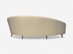 Federico Munari Italian Modern White Boucle Bronze Italy 1950s - 4244638