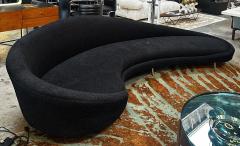 Federico Munari Mid Century Italian large curved sofa 1950s Re Upholstery - 2875698