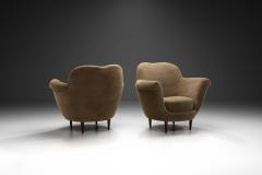 Federico Munari Pair of Federico Munari Attr Armchairs with Tapered Legs Italy 1950s - 3857605