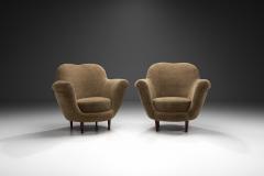 Federico Munari Pair of Federico Munari Attr Armchairs with Tapered Legs Italy 1950s - 4242362