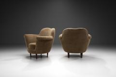 Federico Munari Pair of Federico Munari Attr Armchairs with Tapered Legs Italy 1950s - 4242364