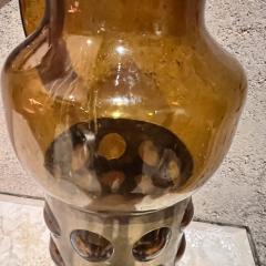 Felipe Derflinger 1960s Feders Felipe Derflingher Handblown Amber Art Glass Pitcher Mexico - 3604140