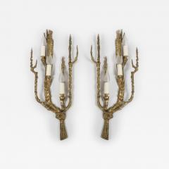 Felix Agostini 1960s bronze sconces in the style of Felix Agostini - 2896139