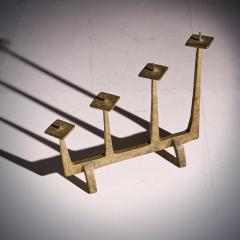 Felix Agostini Brutalist Candelabra Candlestick 1960s after Felix Agostini In Solid Bronze - 4557687