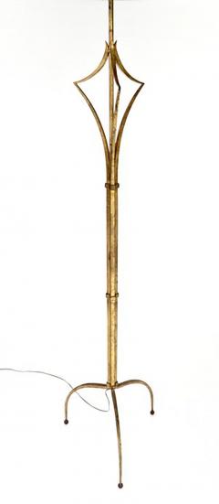 Felix Agostini French Gilded Iron Floor Lamp in the manner of Felix Agostini - 465654