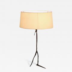 Felix Agostini French Iron Table Lamp by Felix Agostini circa 1960 - 3909712