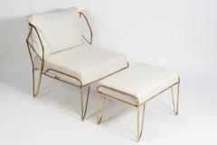 Felix Agostini Rare sculptural Bronze armchair with ottoman in the style of Felix Agostini - 895988