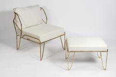 Felix Agostini Rare sculptural Bronze armchair with ottoman in the style of Felix Agostini - 895989