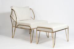 Felix Agostini Rare sculptural Bronze armchair with ottoman in the style of Felix Agostini - 895990