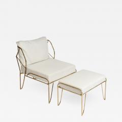 Felix Agostini Rare sculptural Bronze armchair with ottoman in the style of Felix Agostini - 897932