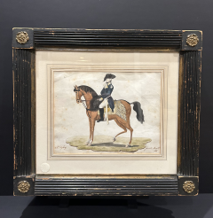Felix Degherty A Watercolor Pen and Ink Drawing of George Washington on Horseback - 4086496