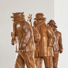 Felix Timmermans 3 Wise Men Flemish Folk Art Sculptures in Carved Wood 1970 - 4609156