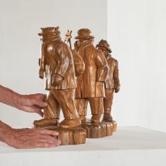 Felix Timmermans 3 Wise Men Flemish Folk Art Sculptures in Carved Wood 1970 - 4609165