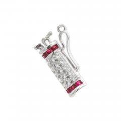 Felix Vollman Diamond and Ruby Golf Bag Charm By Felix Vollman - 4434672