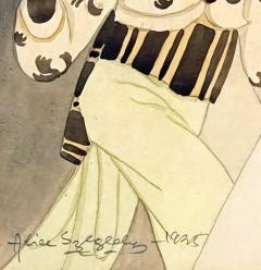 Female Figure with Attendant by Alice Szegedy Hungarian 20th C  - 4172749