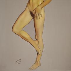 Female nude painting signed by Vellani Marchi dated 1970 - 4358082